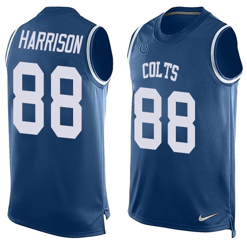 Men's Limited Marvin Harrison Nike Jersey Royal Blue - #88 Player Name & Number Tank Top NFL Indianapolis Colts